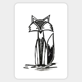 Clever Fox Linoprint Sticker